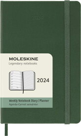 モレスキン(Moleskine) 手帳 2024 年 1月始まり 12カ月 ウィークリー ダイアリー ハードカバー ポケットサイズ(横9cm×縦14cm) マートルグリーン DHK1512WN2Y24