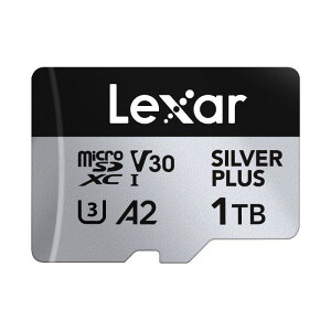 Lexar Silver Plus Micro SD�J�[�h 1TB �ǂݎ�葬�x�ő�205MB/�b �������ݑ��x150MB/�b �������J�[�h microSD SD�A�_�v�^�[�t�� UHS-I A2 U3 V30 Class10 4K UHD microSD