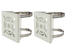 防犯カメラ用 ポール 2個セット 取り付け金具 取付金具 スタンド とりつけかなぐ ぼうはんかめら ダミー ステッカー ワイヤレス 円柱 角柱 屋外 ダミー ダミーカメラ 監視カメラ ダミー ス