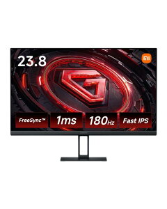 Xiaomi ゲーミングモニター G24i 23.8インチディスプレイ Fast IPS LCD 1msGTG高速応答 180Hz FreeSyncティアリング防止 sRGB99% HDR 低ブルーライト設計 Full HD 1920x1080 チルト調