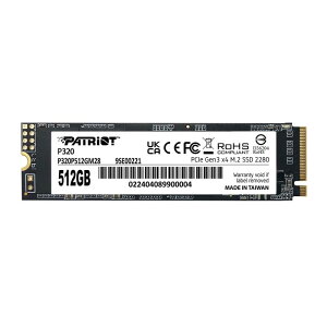 Patriot P320 512GB Internal SSD - NVMe PCIe Gen 3x4 - M.2 2280 - Solid State Drive - P320P480GM28