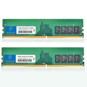 16GB �f�X�N�g�b�v������ PC4-21300 DDR4-2666 8GBX 2�� 1RX8 UDIMM PC�p RAM 288Pin 1.2V CL19 Unbuffered NON-ECC