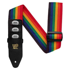 �y���K�i�z ERNIE BALL 4188 �M�^�[�X�g���b�v ���C���{�[ PICKHOLDER STRAP RAINBOW �s�b�N�z���_�[�t�X�g���b�v