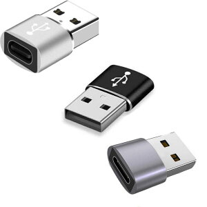 HUIKKJP USB C���X����USB�I�X�ϊ��A�_�v�^�[ �����[�d �^�C�vC to A �ϊ��R�l�N�^ 3�Z�b�g �����f�[�^�]�� MacBook iPad Pro iPhone 13/12/11 Pro Max�ȂǂɑΉ�