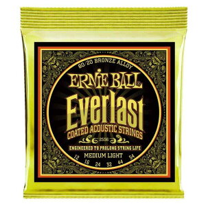 �y���K�i�z ERNIE BALL 2556 �A�R�[�X�e�B�b�N�M�^�[�� (12-54) EVERLAST COATED 80/20 BRONZE MEDIUM LIGHT