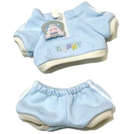 YUYAKESHI 20cm綿人形の服 着物 人形用 スポーツウェア スポーツスーツ ウサギのバッジ付 アクセサリー 服装 着替え ぬいぐるみ用 2点セット（ブルー）