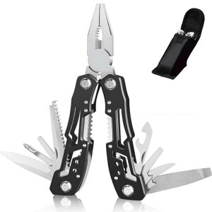 多機能ペンチ マルチツール アウトドアマルチツール 14in1 ロック機能搭載 カッター 折畳み式 ペンチ プライヤー ワイヤーカッター ノコギリ ドライバー 栓抜き ヤスリ 缶切り ドライバー 防