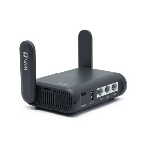 GL.iNet GL-AXT1800 Slate AX �|�P�b�g�T�C�Y Wi-Fi 6 �g���x�����[�^�[ VPN�Ή�
