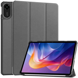 Gosento For Xiaomi Redmi Pad2 �P�[�X �X�^���h�@�\�t�� �J���O�ܔ��^�X�^���h�P�[�X PU���U�[ Redmi Pad 2 11�C���`�i2025�j �J�o�[ (�O���[�j
