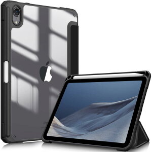 Fintie iPad Mini 7(A17 Pro 2024)/Mini 6�p�P�[�X 2021 8.3�C���`�����o�b�N�J�o�[(1�u���b�N)