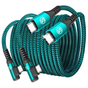 �^�C�vc �P�[�u�� L���y2�{�Z�b�g 2m�zSweguard USB C-C �P�[�u���yPD QC3.0�Ή�60W�}���[�d�ziPhone 16 15 �[�d���[�Ԃ�[�d�� Type-c �A�C�t�H��15/��phone15 pro Max,MacBook Pr