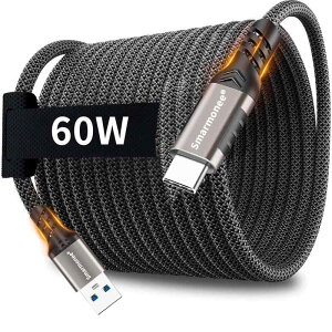 USB Type C �P�[�u�� 1.5m �^�C�vc �P�[�u�� ���ϋv�i�C�����҂� �f���h�~ USB3.2 Gen2 iPhone 17/16/15 Galaxy Pixel Xperia iPad MacBook ���r���O/�ݑ�Ζ� �Ή� [0.3m/0