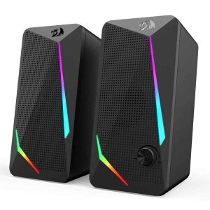 Redragon GS510 RGB�L���f�X�N�g�b�v�X�s�[�J�[�A2.0�`�����l���X�e���I�T�E���h�A�u���b�N