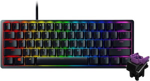Razer Huntsman Mini ���^ �Q�[�~���O�L�[�{�[�h - Clicky Optical Switch �p��US�z�� 60%���C�A�E�g ���w�X�C�b�` ������1.5mm�쓮 �N���b�L�[�G�� Chroma RGB �y���{���K�i�z RZ03-033