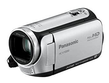 中古 パナソニック 注目ブランド アウトレット デジタルハイビジョンビデオカメラ HC-V100M-S 内蔵メモリー8GB シルバー