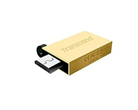 【中古】Transcend USB OTGメモリ 16GB USB 2.0 ゴールド [Android 4.0以降スマホ・タブレット対応 Micro-B/PC対