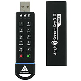 【中古】(非常に良い)Apricorn Aegis Secure Key - USB 3.0 Flash Drive ASK-256-120GB 暗号化USBメモリ MM1277 ASK3-120GB
