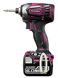 【中古】HiKOKI(ハイコーキ) 旧日立工機 14.4V コードレスインパクトドライバ パワフルレッド WH14DDL2(2LYPK)(R) 畜電池、充電器、ケース付 ビット別売