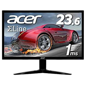【中古】(非常に良い)Acer ゲーミングモニター SigmaLine 23.6インチ KG241Qbmiix 1ms 75Hz TN FPS向き フルHD FreeSync HDMIx2 スピーカー内蔵 ブルーライト軽減