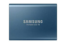 【中古】(非常に良い)Samsung T5 500GB USB 3.1 Gen 2 (10Gbps Type-C) 外付け SSD (ポータブル SSD) MU-PA500B／IT Alluring Blue