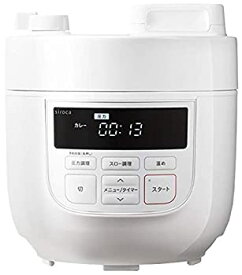 【中古】(非常に良い)siroca 電気圧力鍋 SP-D131 ホワイト ［1台6役（圧力・無水・蒸し・炊飯・スロー調理・温め直し）／コンパクト]