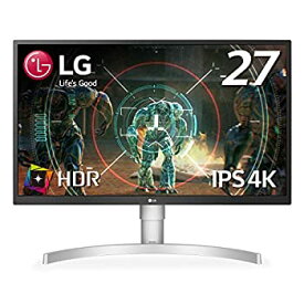 【中古】(非常に良い)LG ゲーミング モニター ディスプレイ 27UL500-W 27インチ／4K／HDR(標準輝度:300cd／)／IPS非光沢／HDMI×2、DisplayPort／FreeSync／ブルー