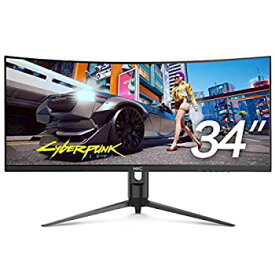 【中古】HKC 21:9 ゲーミング モニター 34インチ 4K ウルトラ ワイド VA 曲面 R1500 4MS／100HZ／FreeSync／DVI／HDM