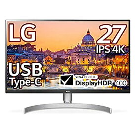 【中古】(未使用品)LG モニター ディスプレイ 27UL850-W 27インチ／4K／DisplayHDR400／IPS非光沢／USB Type-C、DP、H