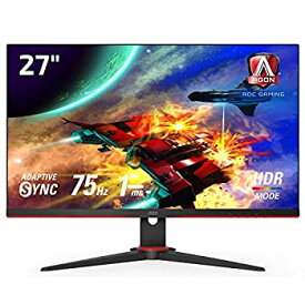 【中古】(非常に良い)AOC ゲーミング液晶モニター 27G2E5／11 (27インチ／フルHD／IPS／HDMI／DisplayPort／75Hz／応答速度1ms／HDRエフェクトモード／FreeSync／フリッカーフリ