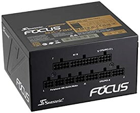 【中古】(非常に良い)オウルテック Seasonic製 ATX電源 750W 80PLUS GOLD認証 フルモジュラー ハイブリッドファンコントロール 120mm FDBファン搭載 FOCUS GX S 10年