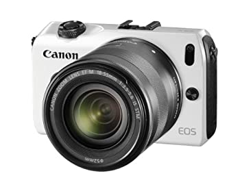    非常に良い Canon ミラーレス一眼カメラ EOS M レンズキット EF-M18-55mm F3.5-5.6 IS STM付属 ホワイト EOSMWH-18-55ISSTMLK
