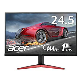 【中古】Acer ゲーミングモニター KG251QFbmidpx 24.5インチ/TN/フルHD/1ms/144Hz/DisplayPort搭載/スピーカー付