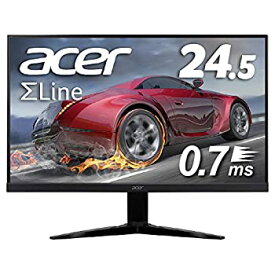 【中古】Acer ゲーミングモニター SigmaLine 24.5インチ KG251QGbmiix 0.7ms(GTG) 75Hz TN FPS向き フルHD FreeSync フレームレス HDMIx2 スピーカー内蔵