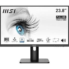 【中古】(非常に良い)MSI PRO MP243XP 24インチ IPS 1920 x 1080 (FHD) コンピューターモニター 100Hz アダプティブ同期 HDMI DisplayPort VESAマウント可能 傾き 高