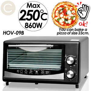 �I�[�u���g�[�X�^�[ �r�b�O�T�C�Y �I�[�u�� �g�[�X�^�[ 23cm�̃s�U�����̂܂܏Ă��� �ő�250�x 860W �����q�[�^�[ 15���^�C�}�[ �V���v������ HOV-09B