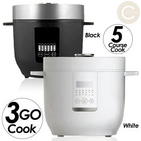 炊飯器 コンパクトライスクッカー 3合炊き 5種類炊飯メニュー 予約機能 保温機能 分解洗浄可能 マイコン式 操作パネル しゃもじ付き HK-RC03