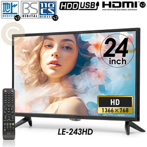 �e���r 24�C���` �n�C�r�W���� 3�gW�`���[�i�[���� �n�f�W�^��@�\ HDMI���� 6W�X�s�[�J�[ �t���e���r LE-243HD