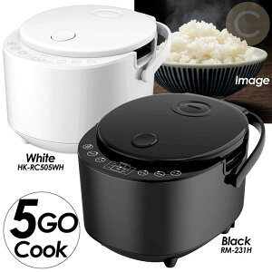 炊飯器 5合炊き 多機能 ワンタッチスタート スチーム調理 予約炊飯機能 保温機能 マイコン式 内蓋持ち手付き 5つのメニュー しゃもじ 計量カップ コンパクト おかゆ