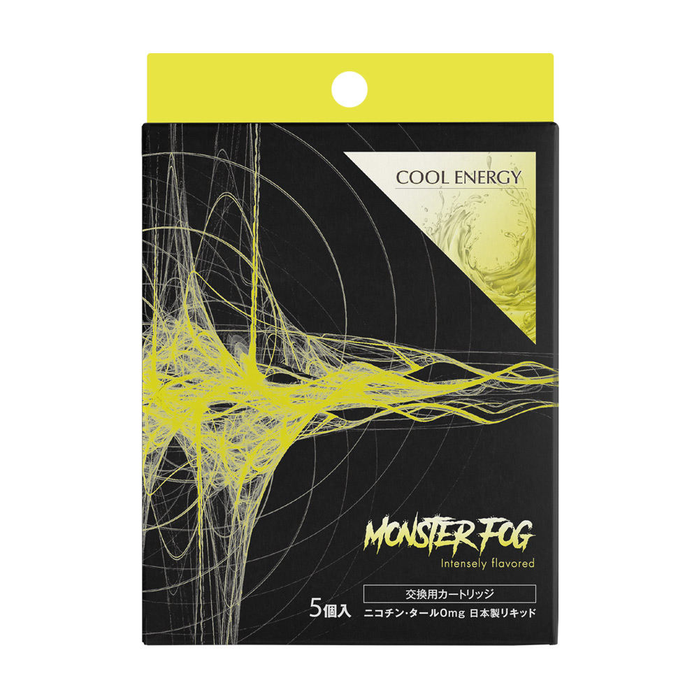 【送料無料】MONSTER FOG フレーバーカートリッジ[クールエナジー]1箱(5個入り)【モンスターフォグ/電子タバコ/VAPE/ベイプ /禁煙/ニコチン0】