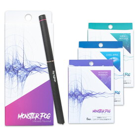 【送料無料】MONSTER FOG スターターキット+フレーバーカートリッジセット[1箱(5個入り)]【モンスターフォグ/電子タバコ/VAPE/ベイプ /禁煙/ニコチン0】