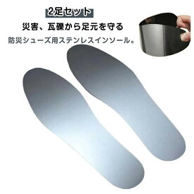 靴中敷き 鋼板入り 安全中敷 2足セット 踏抜防止板 インソール 踏み抜き防止 2足セット 安全靴 安全鉄足 ステンレス ステンレス鋼板入りインソール セーフティインソール 防災 災害 ワーク
