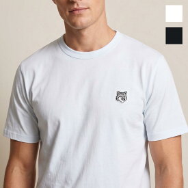 メゾンキツネ MAISON KITSUNE Tシャツ フォックスヘッド コンフォートフィット PM00108KJ7025 P100 P199 半袖 ブランドロゴ ワンポイント 刺繍パッチ コットンジャージー クルーネック メンズ レディース