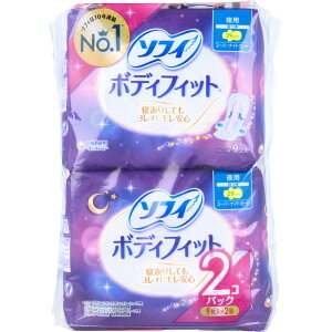 【まとめ買い】ソフィ ボディフィット スーパーナイトガード 夜用 羽つき 9枚入×2個パック