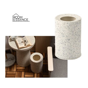 AZUMAYA トラッシュカン ダストボックス ごみ箱 ゴミ箱 5L 5リットル 二重構造 テラゾー 人工大理石柄 テラゾー柄 デスク下 新生活 省スペース コンパクト 韓国 北欧 かわいい おしゃれ シンプ