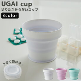 【ポイント最大47倍】折り畳みコップ うがい [伊勢藤] UGAI cup （うがいコップ）120ml コップ 折り畳み 通勤 通学 シリコン食器 アウトドア 伸縮 ペット ホワイト ミントグリーン ピンクベリー シンプル ISETO【ポイント2倍】【フラリア】[PNG02]