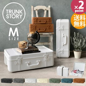 トランクストーリー TRUNK STORY マルチディスプレイ収納 M 収納ボックス フタ付き おしゃれ プラスチック 持ち手 収納ケース 小物 スタッキング リビング収納 オシャレ 収納 インテリア コスメボックス sceltevie セルテヴィエ [八幡化成] 【フラリア】【ポイント2倍】