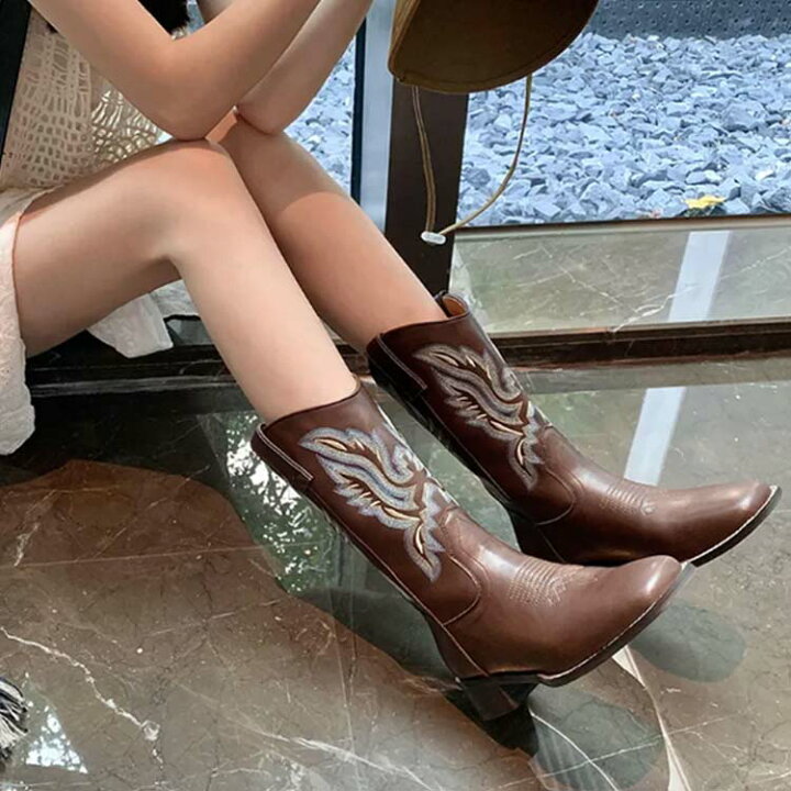 楽天市場】ウエスタンブーツ レディース ロング ブーツ ショートブーツ  