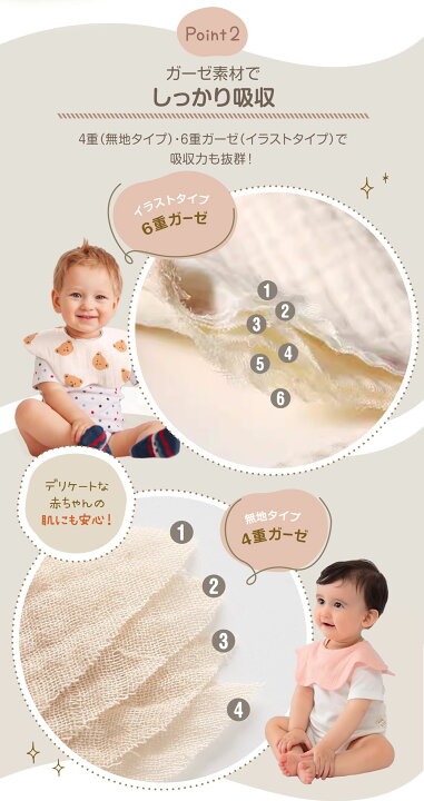 楽天市場】【LINE追加で5%OFF】スタイ ガーゼ 3枚 セット 女の子 