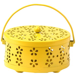 【LINE追加5%OFF】蚊取り線香入れ 蚊取り線香 蚊取り線香ホルダー スチール お香立て 香炉 ひょうたん柄 ブラック フタ付き 蓋 フタ ふた ハンドル 付き キャンドルホルダー 蚊やり