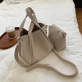 3色 送料無料 2wayソフトレザーバッグ ショルダーバック バッグ BAG かばん カバン 鞄 ショルダー 肩掛け 斜めがけ 斜め掛け おしゃれ トートバッグ トートバック トート 韓国 レディース 大人 マチあり グレージュ ブラック ショルダーバッグ 通勤 柔らかい ソフトレザー